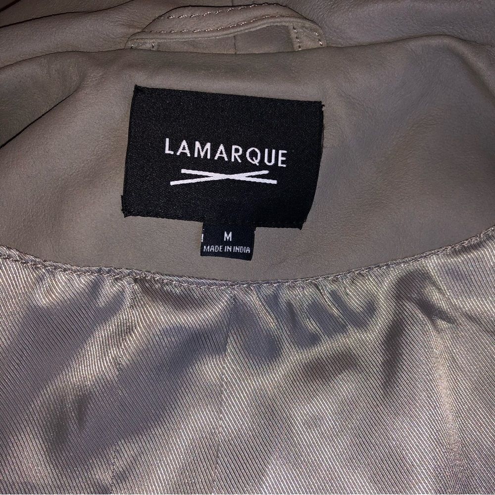 Lamarque Crop Leather Jacket - Picture 9 of 16